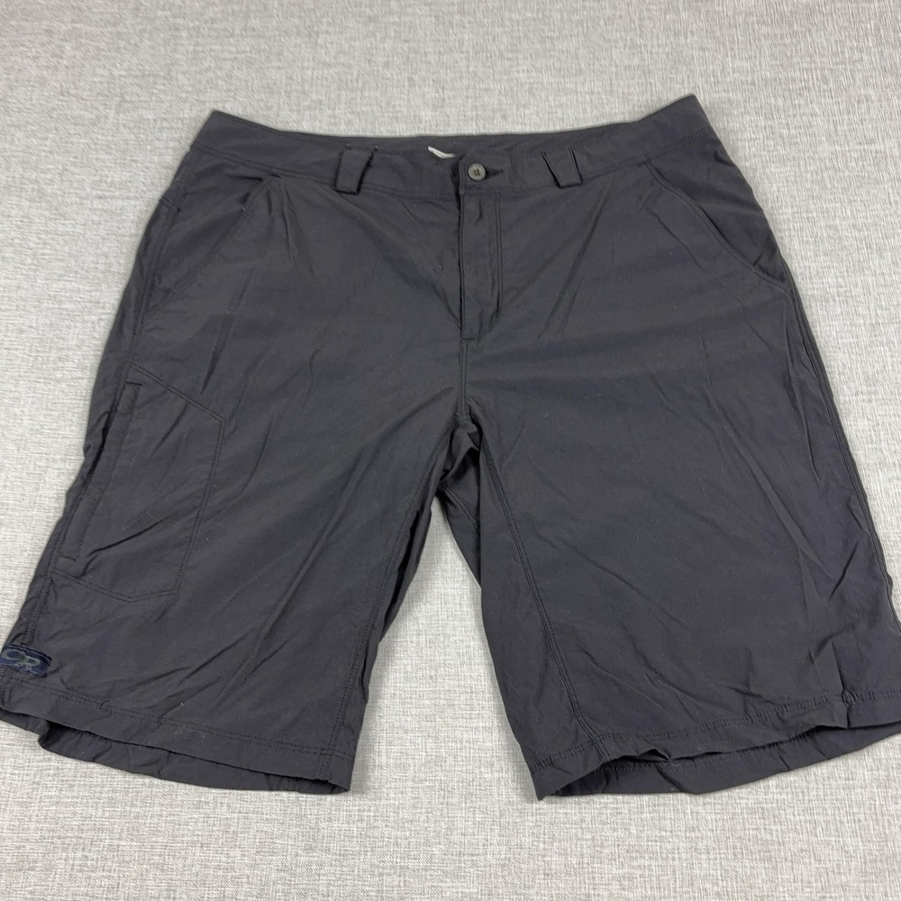 Outdoor Research Cargo Shorts Mens 36 Black Microfiber Stretch 11 Inseam Outdoor